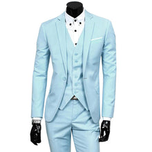 New Fashion Men's Slim Suit Champagne Party Tuxedo Men 3 Piece Suits Groom Wedding Costumes H9