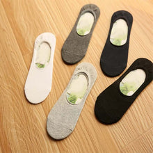 Men's sock slippers Bamboo fibre Non-slip Silicone Invisible Boat Socks Spring Summer Fashion Male ankle socks 5pairs/lot New