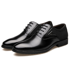Merkmak Big Size 38-48 New Fashion Men Wedding Party Dress Shoes Black Brown Oxfords Business British Lace-up Men's Flat Shoes