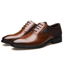 Merkmak Big Size 38-48 New Fashion Men Wedding Party Dress Shoes Black Brown Oxfords Business British Lace-up Men's Flat Shoes