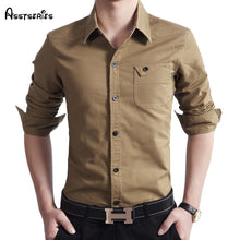men shirt camisas hombre casual shirt military shirts full  sleeve  cotton high quality shirt men 56