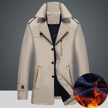 Men Warm Jacket Fleece Coat Winter Smart Casual Outwear England Style Overcoat Buttons Up Lapel Windbreaker Oversized Streetwear