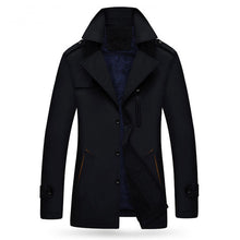 Men Warm Jacket Fleece Coat Winter Smart Casual Outwear England Style Overcoat Buttons Up Lapel Windbreaker Oversized Streetwear