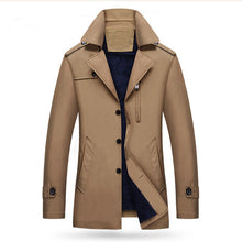 Men Warm Jacket Fleece Coat Winter Smart Casual Outwear England Style Overcoat Buttons Up Lapel Windbreaker Oversized Streetwear