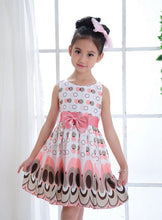 New Kids Girls Bow Belt Sleeveless Bubble Peacock Dress Party Clothing