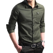 2018 Spring And Summer New Men's Long Sleeved Cotton Shirts Youth Spring Men's Shirts Army Outwear Shirt 58D