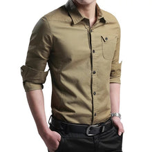 2018 Spring And Summer New Men's Long Sleeved Cotton Shirts Youth Spring Men's Shirts Army Outwear Shirt 58D