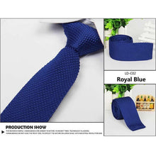 Men's Fashion Solid Tie Knit Knitted Tie Pure Color Necktie Narrow Slim Woven