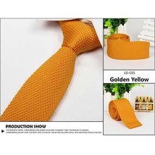 Men's Fashion Solid Tie Knit Knitted Tie Pure Color Necktie Narrow Slim Woven