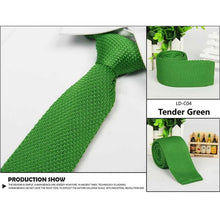 Men's Fashion Solid Tie Knit Knitted Tie Pure Color Necktie Narrow Slim Woven