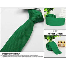 Men's Fashion Solid Tie Knit Knitted Tie Pure Color Necktie Narrow Slim Woven
