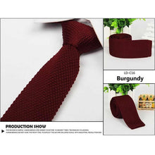 Men's Fashion Solid Tie Knit Knitted Tie Pure Color Necktie Narrow Slim Woven
