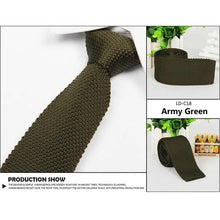 Men's Fashion Solid Tie Knit Knitted Tie Pure Color Necktie Narrow Slim Woven