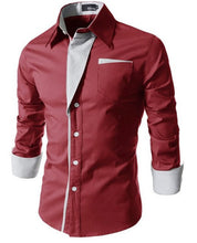 Men's Shirt Design Double Breasted Shirt Thin Long Sleeves Spring And Autumn Casual Shirt Turn-down Collar D29