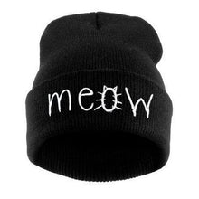 Winter Knitting MEOW Beanie Hat And Snapback Men And Women Hiphop Cap