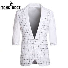 TANGNEST 2018 Fashion Three Printing Style Blazer Men Comfortable Casual Slim Men Blazer Asian Size Blazer Masculino MWX291
