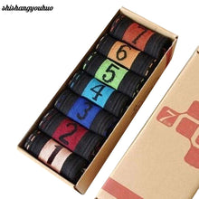 Men's Cotton Socks Casual Mens Socks Breathable Personalized digital happy socks for season 7 pairs \ lot no box Q