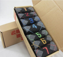 Men's Cotton Socks Casual Mens Socks Breathable Personalized digital happy socks for season 7 pairs \ lot no box Q