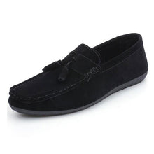 Tangnest NEW 2018 Men's Loafers Casual Round Toe Pu Leather Flats Solid Tassel Slip-on Flat Shoes Man Comfort Driving Shoes
