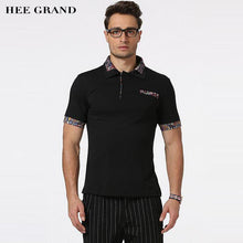 HEE GRAND Men Short Sleeve Polo 2018 New Arrival Main Cotton Material Printed Decoration Male Summer Polo Shirt MTP473