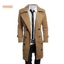 Men's Trench Jacket Business Smart Long Coats Casual Slim Fit Woolen Male Overcoat 2018 Autumn Winter Men Windbreaker Suits Coat