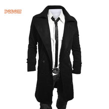 Men's Trench Jacket Business Smart Long Coats Casual Slim Fit Woolen Male Overcoat 2018 Autumn Winter Men Windbreaker Suits Coat