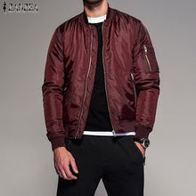 2018 ZANZEA Mens Autumn Long Sleeve Outwear Coat Jackets Winter Fashion Casual Loose Zip up Baseball Bomber Biker Jacket