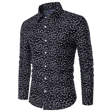 2018 New Summer Autumn Mens Casual Shirt Cool Fish Printed Cotton Shirt Long Sleeve Buttons Down Lapel Shirts Top Social Party