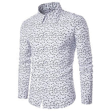 2018 New Summer Autumn Mens Casual Shirt Cool Fish Printed Cotton Shirt Long Sleeve Buttons Down Lapel Shirts Top Social Party