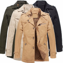 Plus Size L 5XL Parka Men Jacket 2018 Winter Thick Velvet Trench Coat Men Casual Military Single Breasted Lapel Pockets Outwear