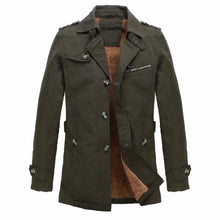 Plus Size L 5XL Parka Men Jacket 2018 Winter Thick Velvet Trench Coat Men Casual Military Single Breasted Lapel Pockets Outwear