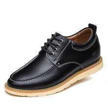 Tangnest Spring Men Leisure Dress Shoes Genuine Leather British Style 6 CM Height Increasing Breathable Elavator Shoes XMR2788