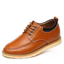 Tangnest Spring Men Leisure Dress Shoes Genuine Leather British Style 6 CM Height Increasing Breathable Elavator Shoes XMR2788