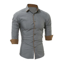 Mens Formal Business Chemise Lapel Collar Long Sleeve 2018 Autumn Fashion Shirt Blouse Casual Slim Fit Black Social Dress Shirt