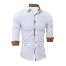Mens Formal Business Chemise Lapel Collar Long Sleeve 2018 Autumn Fashion Shirt Blouse Casual Slim Fit Black Social Dress Shirt