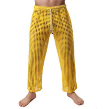 Men's leggings 2018 Fashion Men's Sexy Fishnet Lounge Pants Sleepwear Transparent Long pants Pajama Bottoms Sleeping Loungewear
