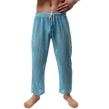 Men's leggings 2018 Fashion Men's Sexy Fishnet Lounge Pants Sleepwear Transparent Long pants Pajama Bottoms Sleeping Loungewear