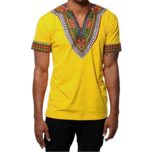 Fashion Men's Slim Fit V Neck Printed Muscle Tee T-shirt Casual Tops Blouse