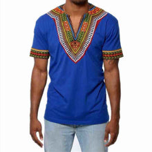 Fashion Men's Slim Fit V Neck Printed Muscle Tee T-shirt Casual Tops Blouse