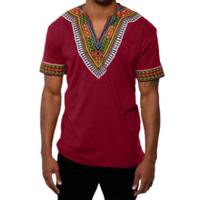 Fashion Men's Slim Fit V Neck Printed Muscle Tee T-shirt Casual Tops Blouse