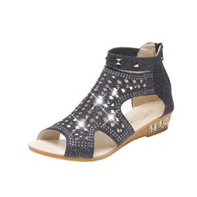 Spring Summer Ladies Women Wedge Sandals Fashion Fish Mouth Hollow Roma Shoes