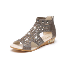 Spring Summer Ladies Women Wedge Sandals Fashion Fish Mouth Hollow Roma Shoes