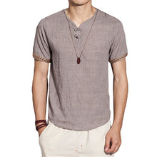 Linen Men Shirts Chinese Culture Men's Shirt Slim Short Sleeve Brand 2018 Summer Men Shirts Breathable Tops Plus Size L-5XL