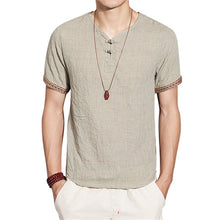 Linen Men Shirts Chinese Culture Men's Shirt Slim Short Sleeve Brand 2018 Summer Men Shirts Breathable Tops Plus Size L-5XL