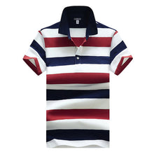 HEE GRAND 2018 Summer Male Simple Style Polos  Breathable Casual Plus Size Short Sleeve Men Striped Polos MTP457