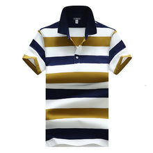 HEE GRAND 2018 Summer Male Simple Style Polos  Breathable Casual Plus Size Short Sleeve Men Striped Polos MTP457