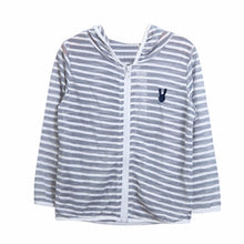 Kids Children Striped Hooded Jacket Breathable Tops Sun Protection Clothes