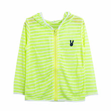 Kids Children Striped Hooded Jacket Breathable Tops Sun Protection Clothes