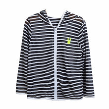 Kids Children Striped Hooded Jacket Breathable Tops Sun Protection Clothes