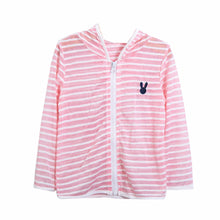 Kids Children Striped Hooded Jacket Breathable Tops Sun Protection Clothes